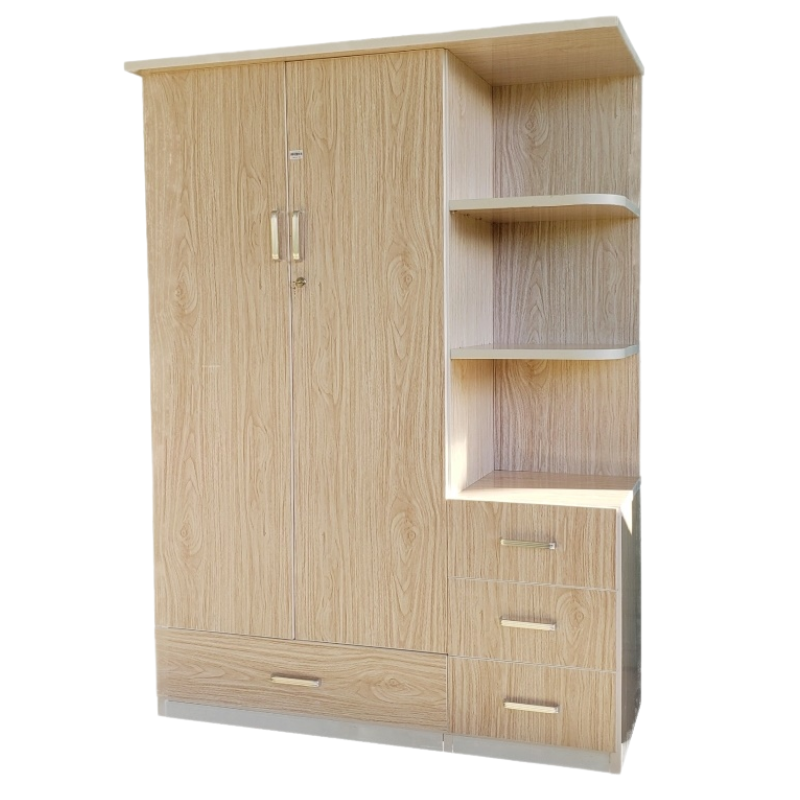Tủ Quần Áo Nhựa Vân Gỗ 2 Cánh Tích Hợp Kệ Góc Đa Năng - Nội Thất Duy Anh - Ảnh 3