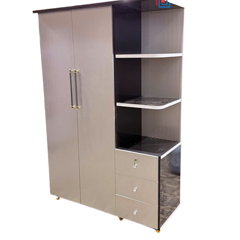 Tủ Quần Áo Nhựa Vân Gỗ 2 Cánh Tích Hợp Kệ Góc Đa Năng - Nội Thất Duy Anh - Ảnh 4