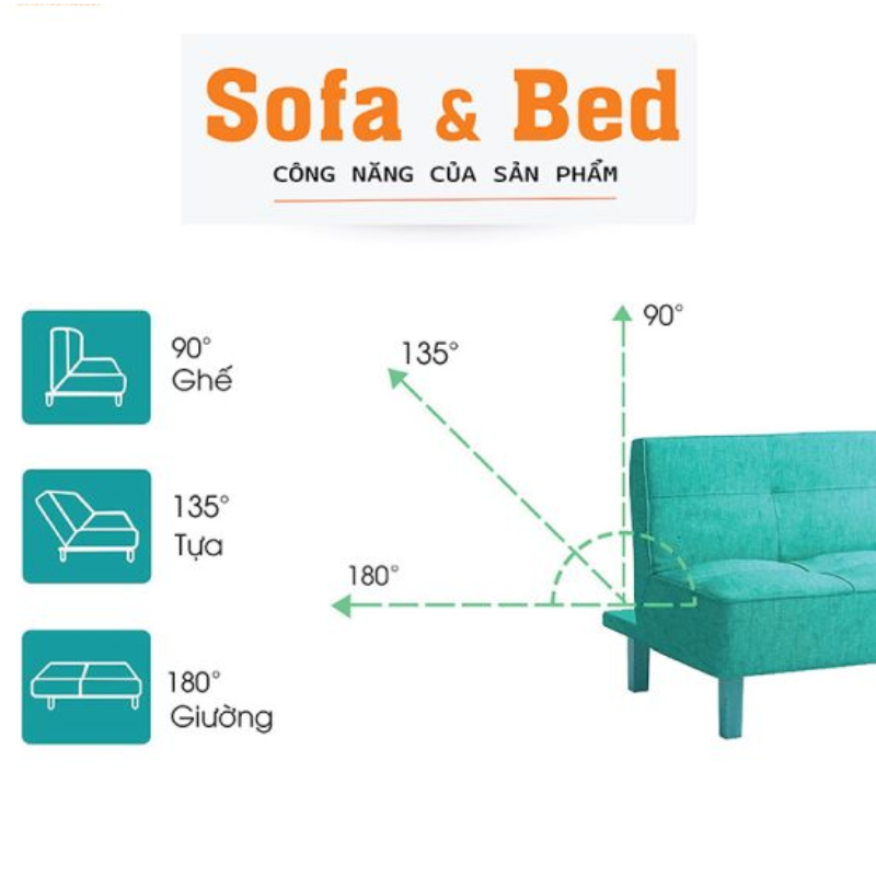 Ghế Sofa Giường Thông Minh Bọc Nỉ Đa Năng - Nội Thất Duy Anh - Ảnh 3