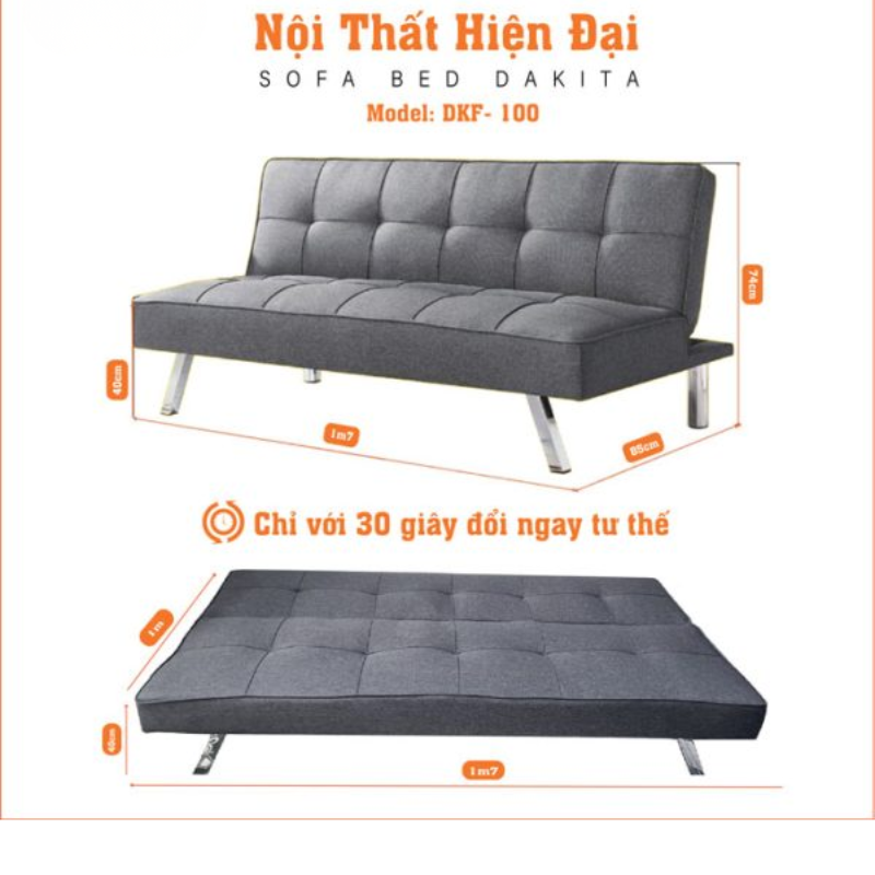 Ghế Sofa Giường Thông Minh Bọc Nỉ Đa Năng - Nội Thất Duy Anh - Ảnh 4