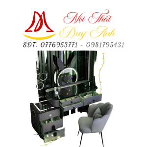 Bàn Trang Điểm Thông Minh Mặt Kính Cường Lực - Tích Hợp Sạc Không Dây & Loa Bluetooth | Nội Thất Duy Anh